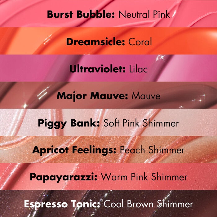 e.l.f. Glow Reviver Plumping Lip Oil Shade Chart